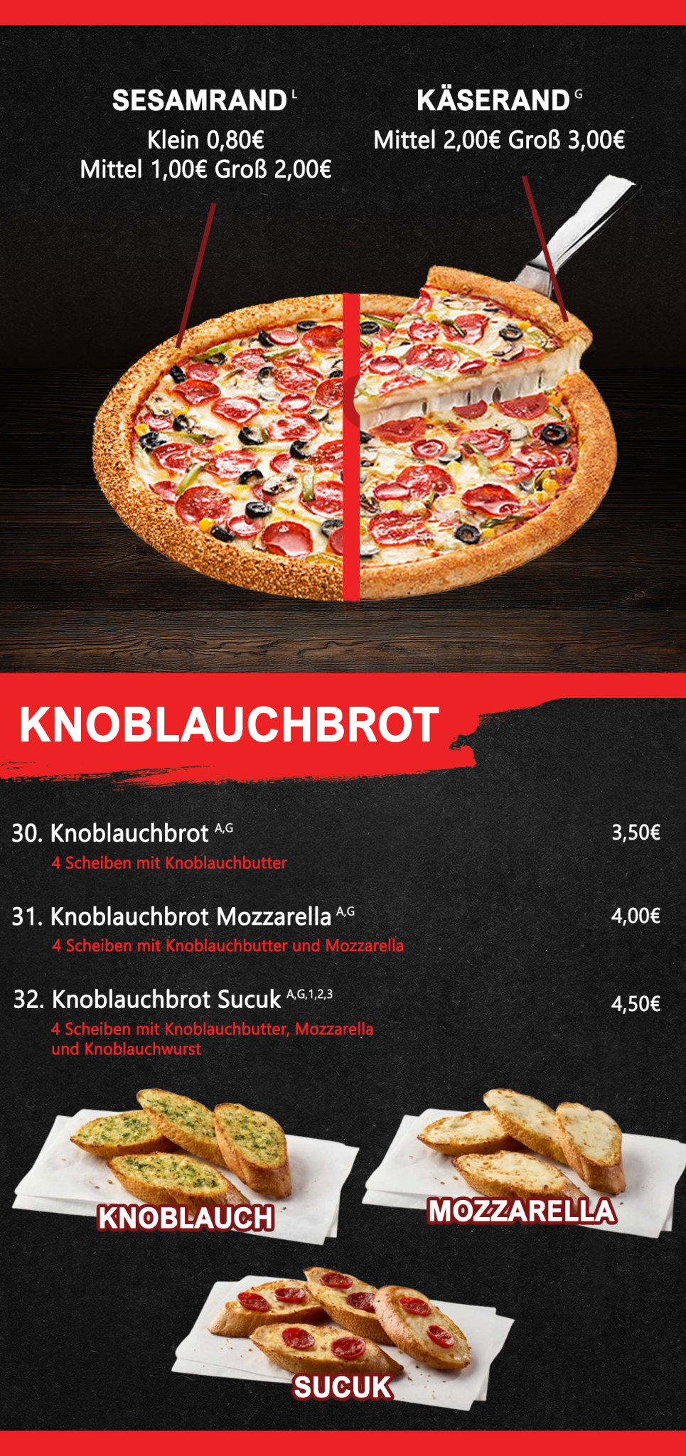 My Pan Pizza Speisekarte